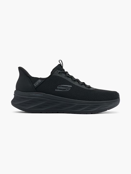 skechers venture fahrt swift-fit-slip-on trainers black deichmann