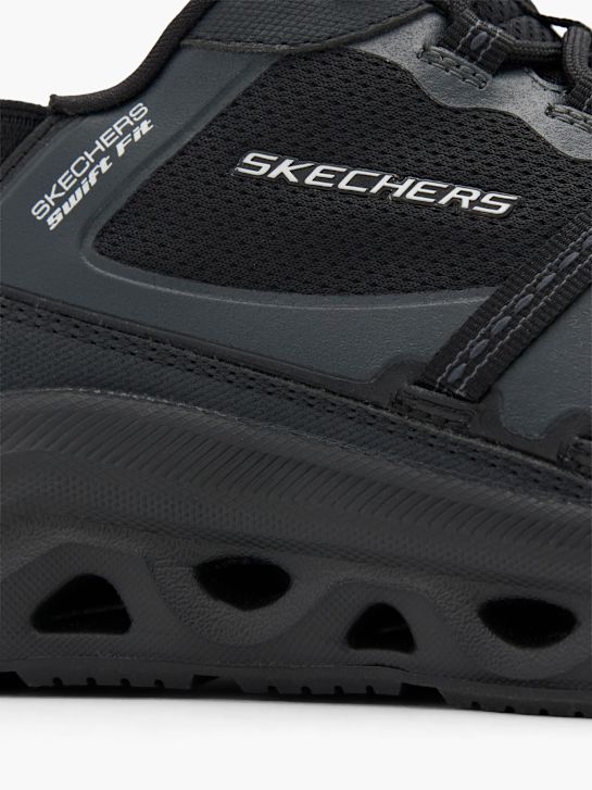 skechers swift-fit-slip-on trainers black deichmann