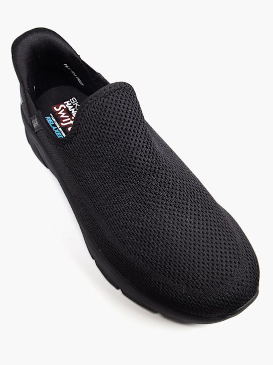 skechers kissen walker swift-fit-slip-on trainers black deichmann