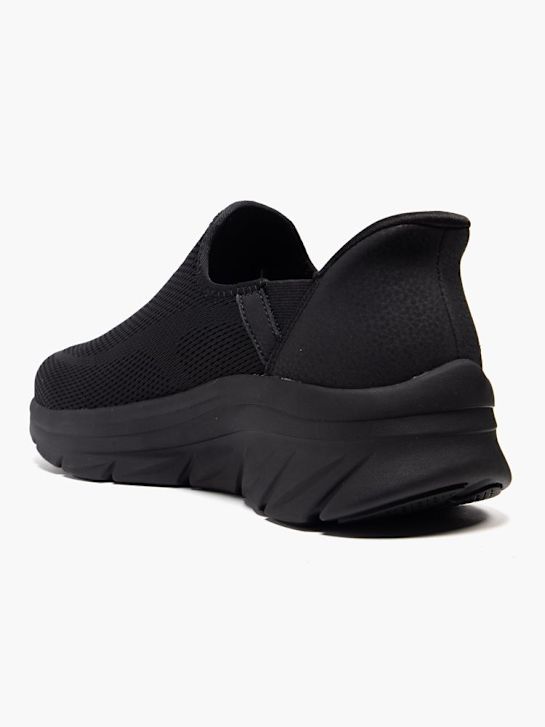 skechers kissen walker swift-fit-slip-on trainers black deichmann