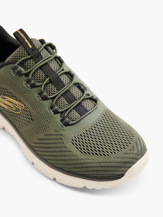 skechers burns 2.0 slip-on trainer khaki deichmann