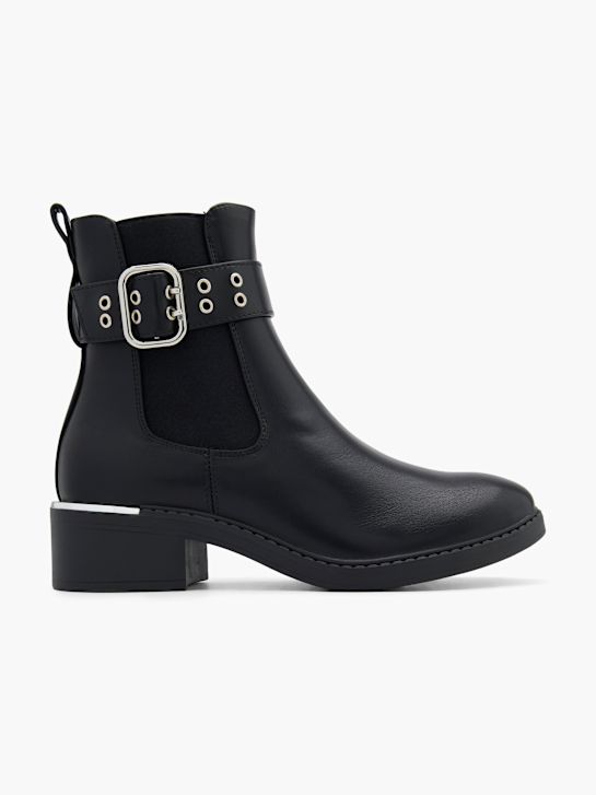 graceland heeled chelsea boot-black deichmann