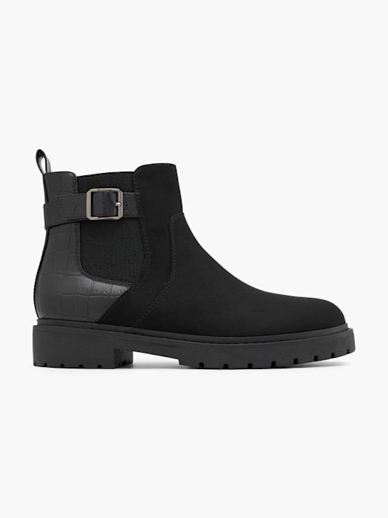 graceland heeled chelsea boot-black deichmann