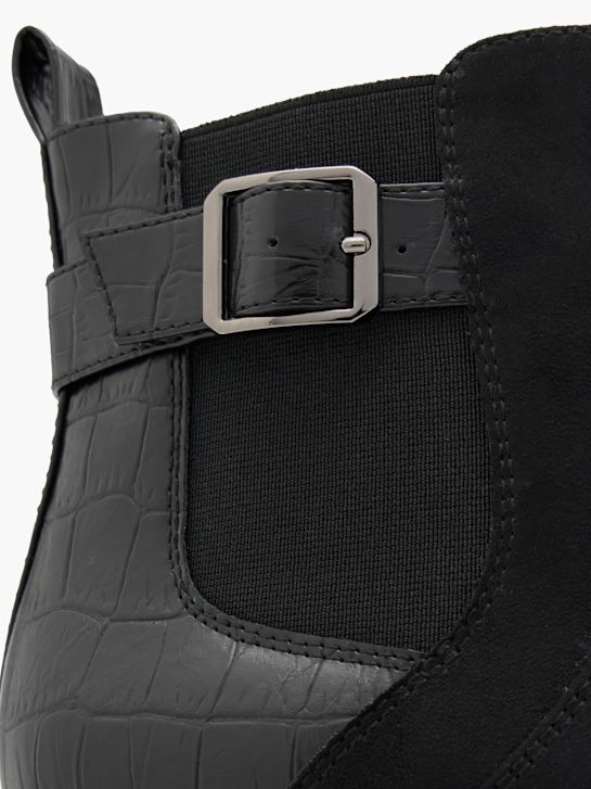 graceland heeled chelsea boot-black deichmann