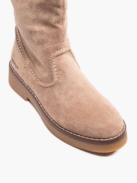 wrangler knee high boot-beige deichmann