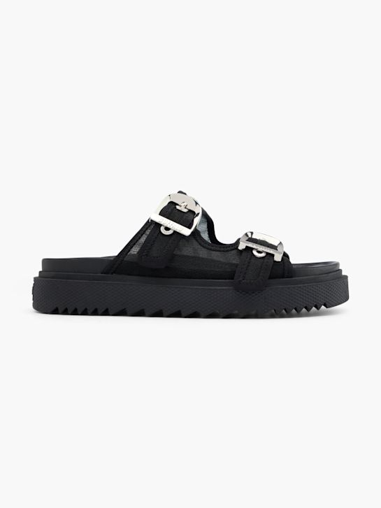 buffalo-fußbett sandale black deichmann