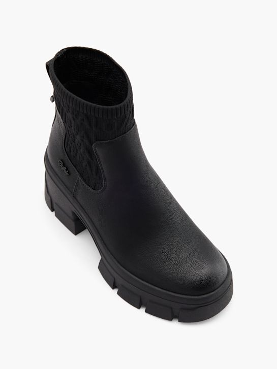 buffalo heeled chelsea boot-black deichmann