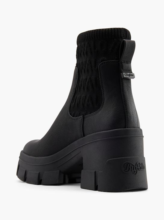 buffalo heeled chelsea boot-black deichmann