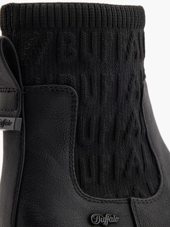 buffalo heeled chelsea boot-black deichmann