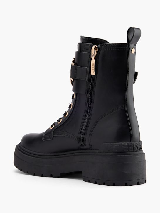 esprit lace-up boot black deichmann