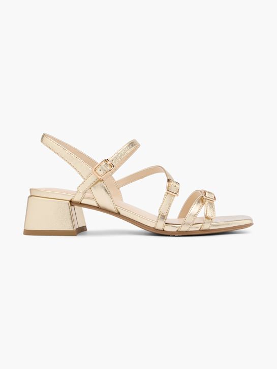 catwalk heeled sandal gold deichmann
