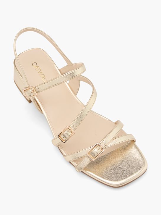 catwalk heeled sandal gold deichmann