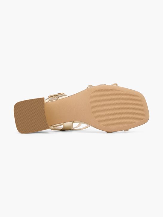 catwalk heeled sandal gold deichmann
