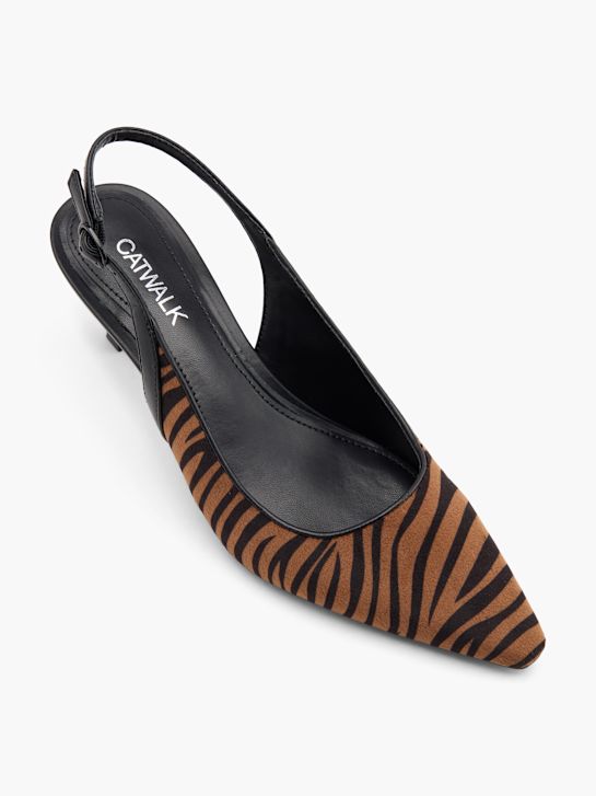catwalk slingback heel brown deichmann
