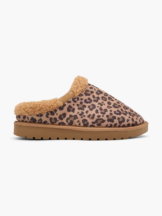 esprit plüsch-slipper-cognac deichmann