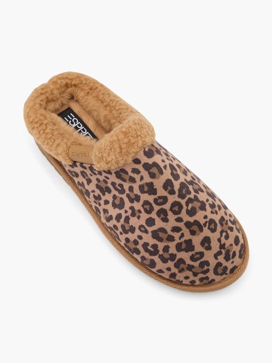 esprit plüsch-slipper-cognac deichmann