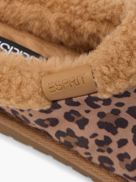 esprit plüsch-slipper-cognac deichmann