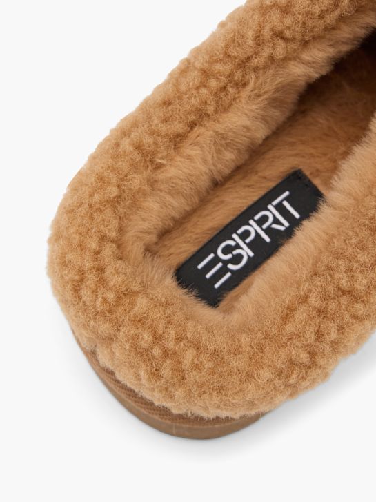 esprit plüsch-slipper-cognac deichmann