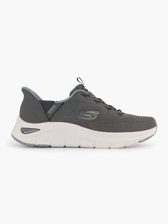 skechers arch komfort amp swift-fit-slip-on trainers grau deichmann