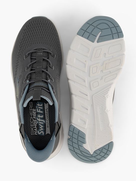 skechers arch komfort amp swift-fit-slip-on trainers grau deichmann
