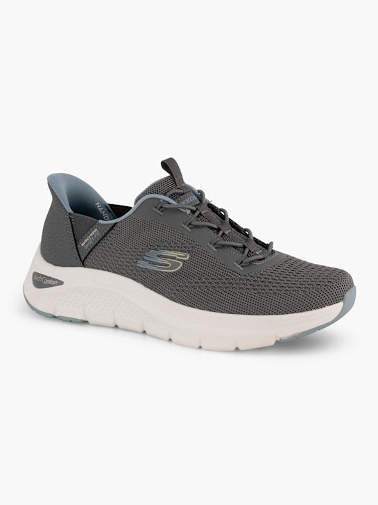 skechers arch komfort amp swift-fit-slip-on trainers grau deichmann
