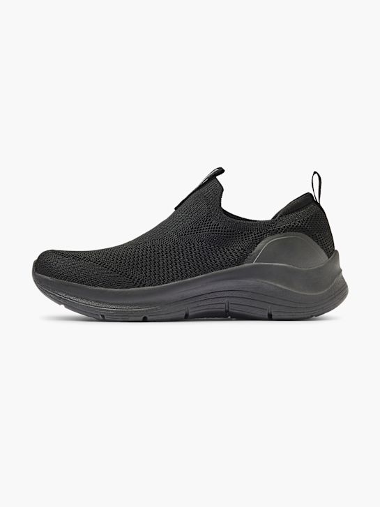 skechers arch komfort slip-on trainers black deichmann