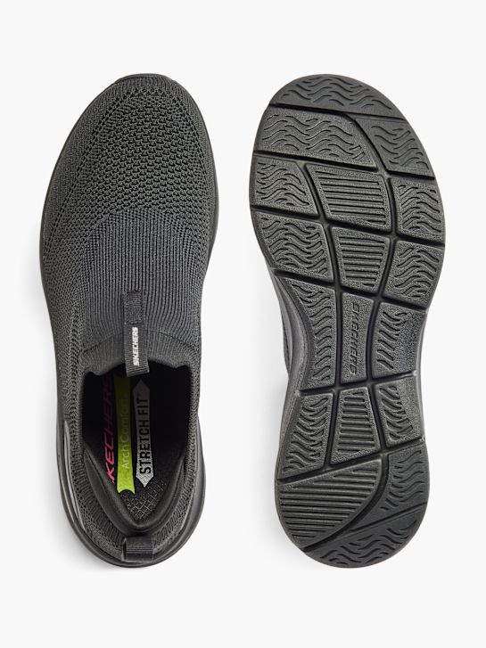 skechers arch komfort slip-on trainers black deichmann