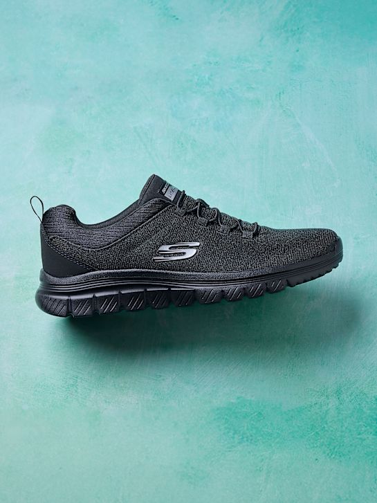 skechers graceful 4.0 slip-on trainers black deichmann