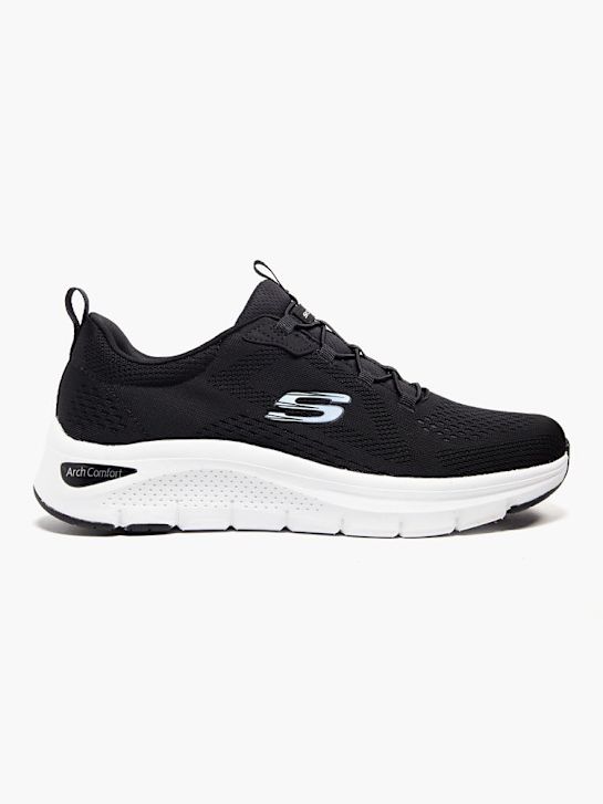 skechers arch komfort slip-on trainers black deichmann