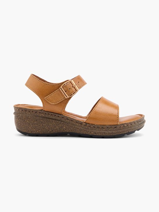 easy street heeled sandal cognac deichmann