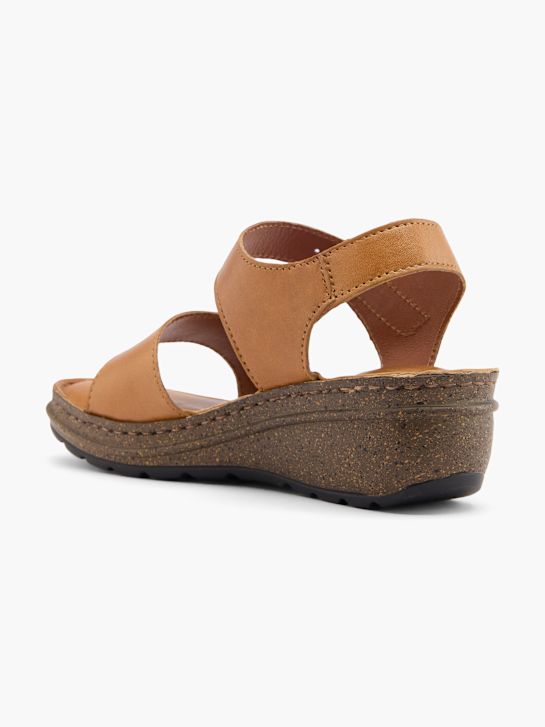 easy street heeled sandal cognac deichmann
