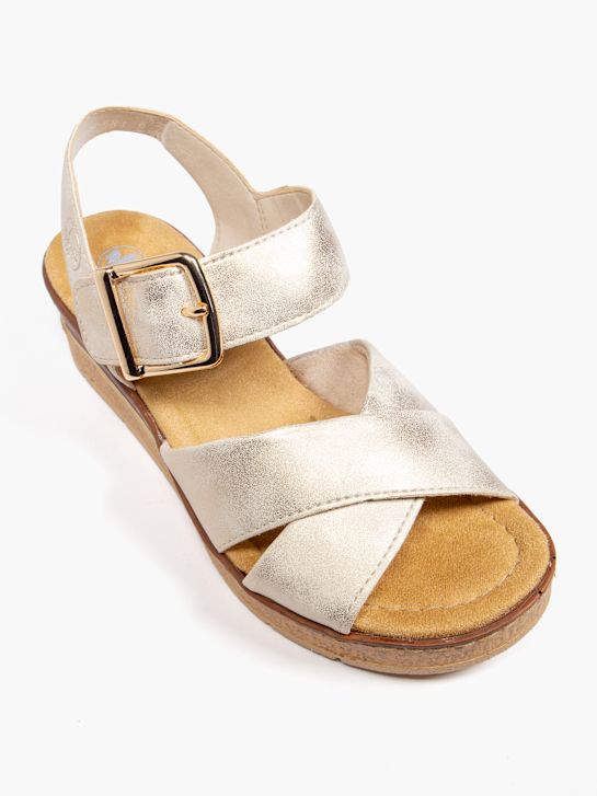 rieker heeled sandal beige deichmann