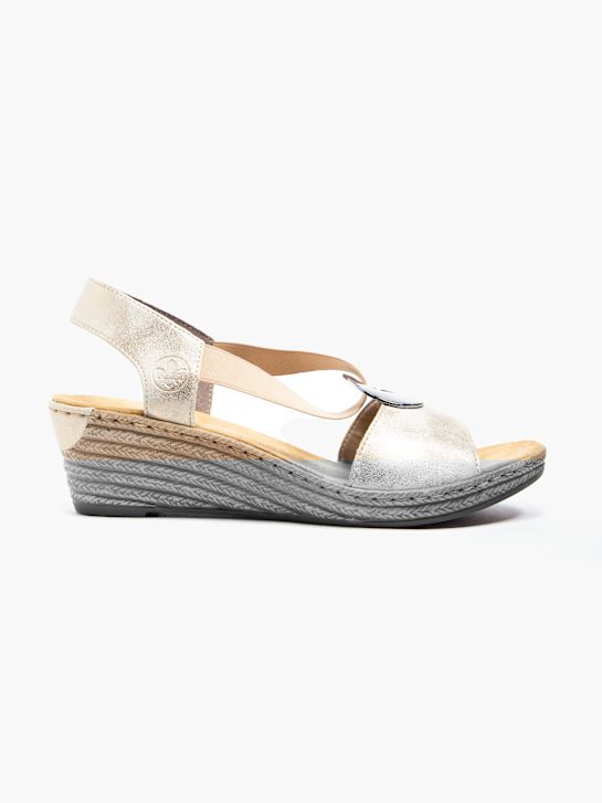 rieker heeled sandal beige deichmann