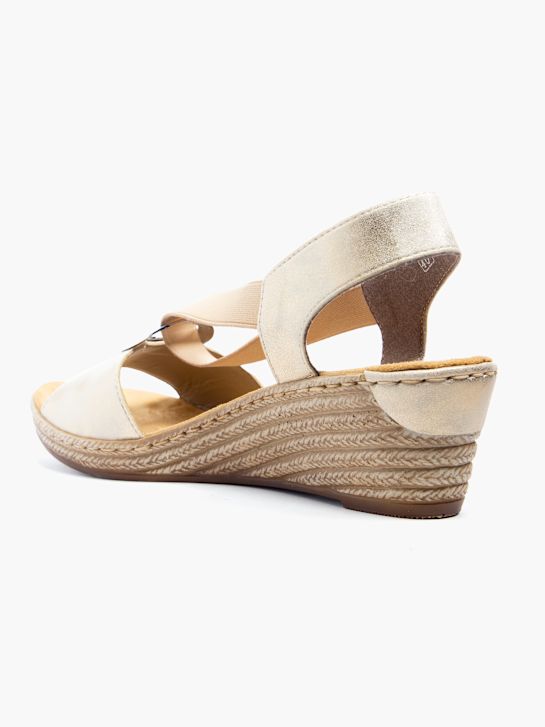 rieker heeled sandal beige deichmann